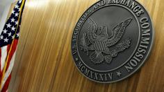 FILE PHOTO:  The seal of the U.S. Securities and Exchange Commission hangs on the wall at SEC headquarters in Washington, DC, U.S. on June 24, 2011.    REUTERS/Jonathan Ernst/File Photo