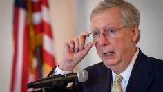 Senate Majority Leader Mitch McConnell speaks at a Harden County Republican party fundraiser in Elizabethtown, Kentucky, U.S., June 30, 2017. REUTERS/Bryan Woolston   