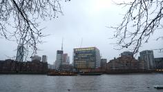 The newly built U.S. Embassy can be seen from across the River Thames in Nine Elms in London, Britain, January 12, 2018. REUTERS/Peter Nicholls