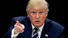U.S. Republican presidential nominee Donald Trump appearing at a campaign roundtable event in Manchester