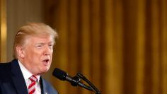 U.S. President Donald Trump speaks during an event announcing the Air Traffic Control Reform Initiative in the East Room of the White House in Washington, DC, U.S. June 5, 2017. REUTERS/Joshua Roberts