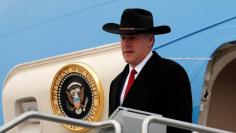 Interior Secretary Ryan Zinke steps from Air Force One as U.S. President Donald Trump arrives in Salt Lake City, Utah, U.S., December 4, 2017. REUTERS/Kevin Lamarque