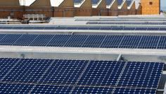 Solar panels sit on the roof of SunPower Corporation in Richmond, California March 18, 2010.  REUTERS/Kim White/File Photo 