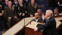 The U.S. military's Joint Chiefs of Staff listen to U.S. President Donald Trump's State of the Union address to a joint session of the U.S. Congress on Capitol Hill in Washington, U.S. January 30, 2018. REUTERS/Jonathan Ernst