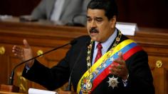 Venezuela's President Nicolas Maduro speaks during a special session of the National Constituent Assembly to present his annual state of the nation at the Palacio Federal Legislativo in Caracas, Venezuela, January 15, 2018. REUTERS/Carlos Garcia Rawlins