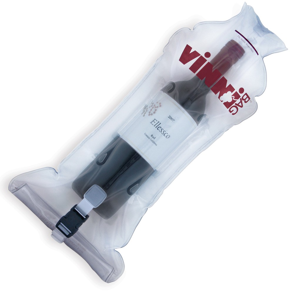 Travel: Inflatable Bag to Protect Wine, $24.95