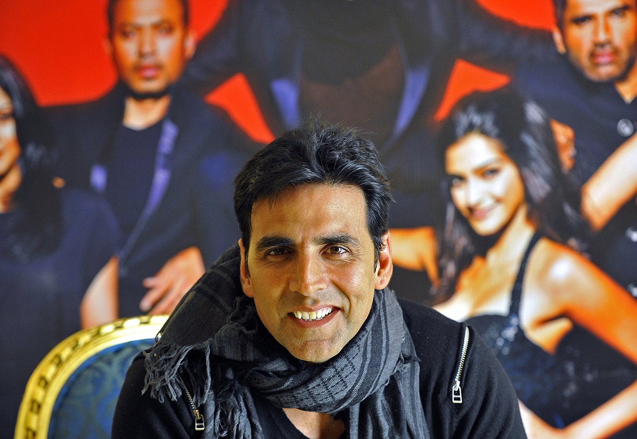 Bollywood actor Akshay Kumar poses for a portrait during a photocall for his forthcoming film &quot;Thank You&quot; in central London