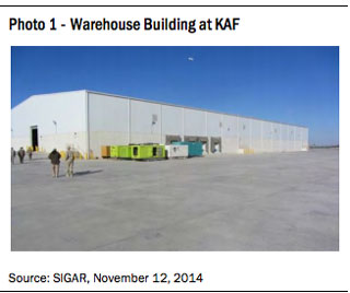 Warehouse building at KAF