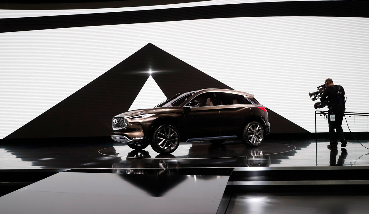 The Infiniti QX50 concept car is introduced during the North American International Auto Show in Detroit