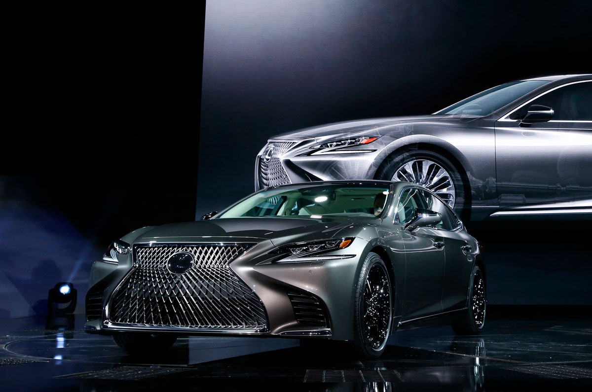 The 2018 Lexus LS 500 is introduced during the North American International Auto Show in Detroit