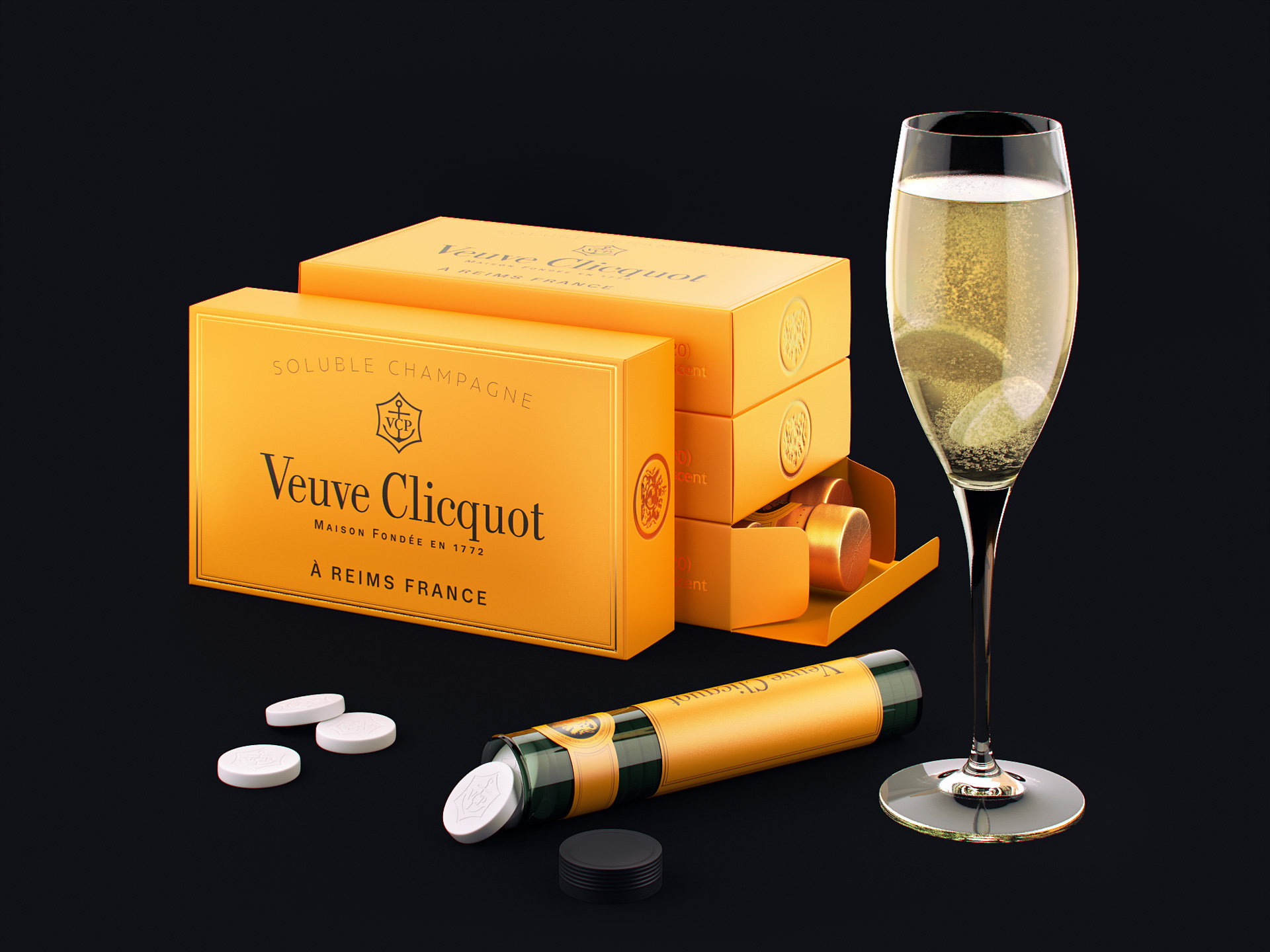 Soluble Champagne tablets