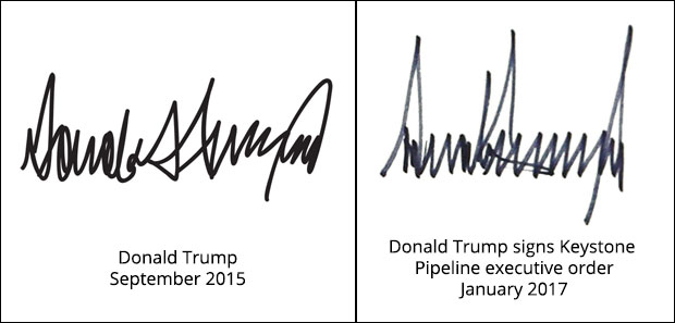 Donald Trump signatures