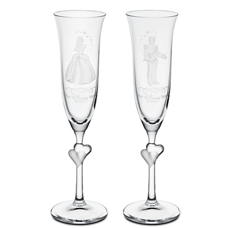 Disney Store’s Pair of “Cinderella and Prince Charming” Champagne Flutes, $75