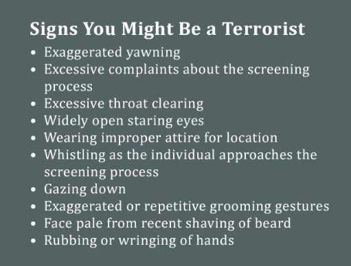 Signs You Might Be a Terrorist