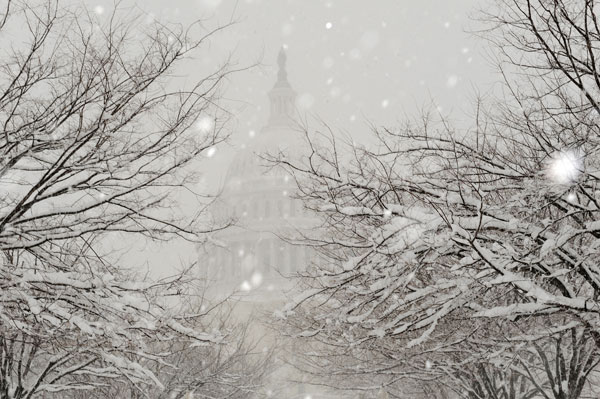 		&lt;p&gt;Heavy snow falls on the grounds of the US Capitol as snow blankets Washington, February 6, 2010. A blizzard producing heavy snow and powerful winds pummeled the U.S. mid-Atlantic on Saturday, causing at least two fatalities and paralyzing travel in t