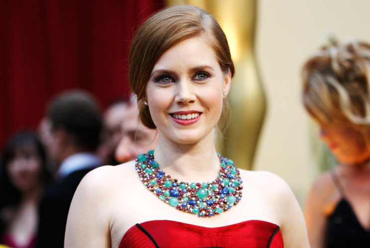 Nominee Amy Adams for best actress for her work in "Doubt" arrives at the 2009 Academy Awards. Adams is in a strapless dress designed by Carolina Herrera.