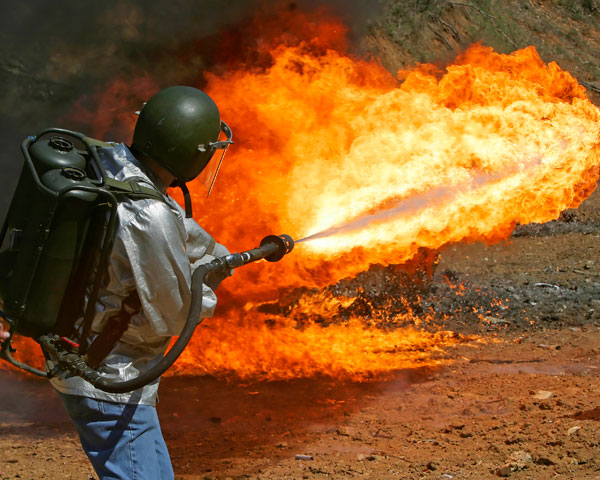 		&lt;p&gt;If you feel the need to throw some fire around, you are legally allowed to purchase a flamethrower under federal law, and 40 states have no laws against owning the weapon. Though it’s restricted in some states, such as California, unlicensed possessi