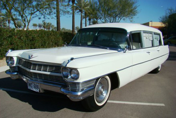 <p style="font-size:11px; font-family:Verdana; margin:0px 5px 0px 5px"> <strong>The Star:</strong> John Fitzgerald Kennedy<br/><strong>The Car:</strong> 1964 Cadillac Hearse<br/><strong>The Price:</strong> $160,000</p><p style="font-size:12px; font-family