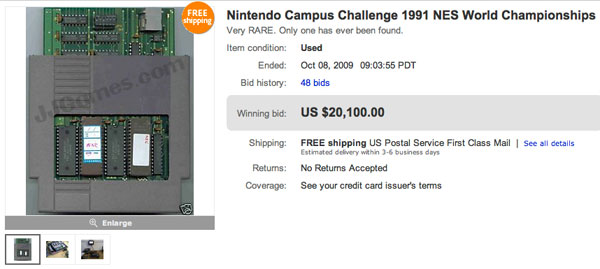 		<strong>Value:</strong> $50,000<br /><strong>Price Paid: </strong>$50 <br />Gamer Rob Walters picked up <a href="http://gizmodo.com/5377306/strange-one+of+a+kind-nintendo-cartridge-fetches-highest-price-yet" target="_blank">a box of Nintendo games</a> a