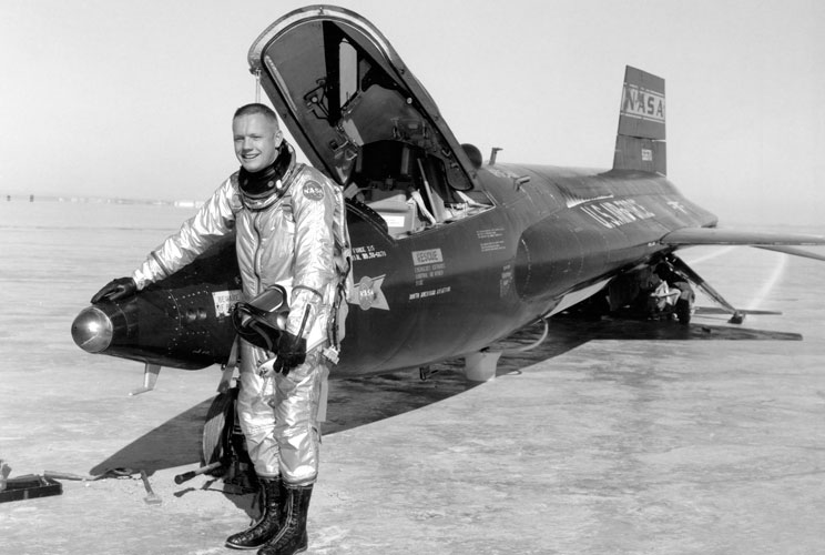 		&lt;p&gt;Neil Armstrong&#039;s love of flying began at the age of six, following his first plane ride. After years of studying and preparation, he obtained his pilot&#039;s license on his sixteenth birthday. Here he poses with an X-15 aircraft at the Dryden Flight Rese