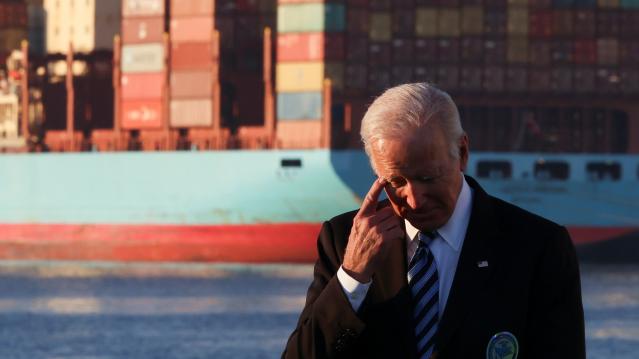 U.S. President Joe Biden visits the Port of Baltimore