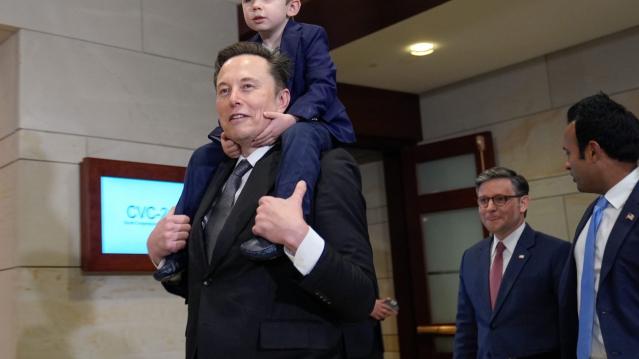 Musk brought his son to Capitol Hill.