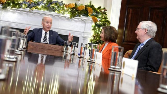 President Biden met with congressional leaders Tuesday morning.