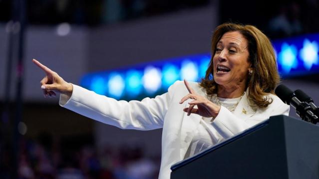 Harris at a Thursday rally in Savannah, Georgia.