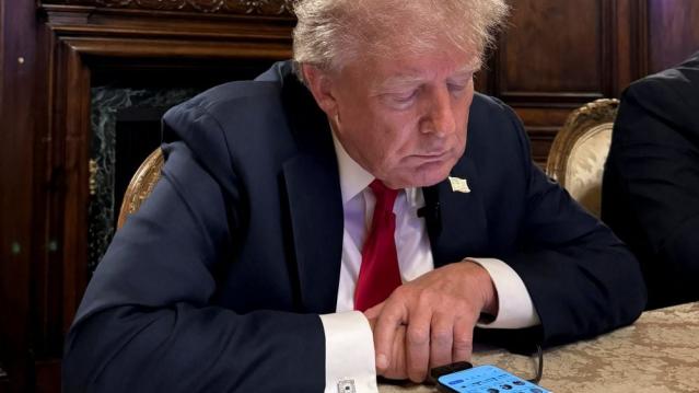 Trump during his livestream with Musk