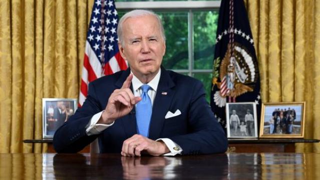 Biden&#039;s delivered his first Oval Office address ...on a summer Friday night.