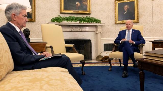 President Biden met Tuesday with Federal Reserve Chair Jerome Powell