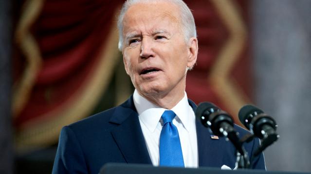 U.S. President Joe Biden attends events at the U.S. Capitol to commemorate first anniversary of Capitol attack in Washington