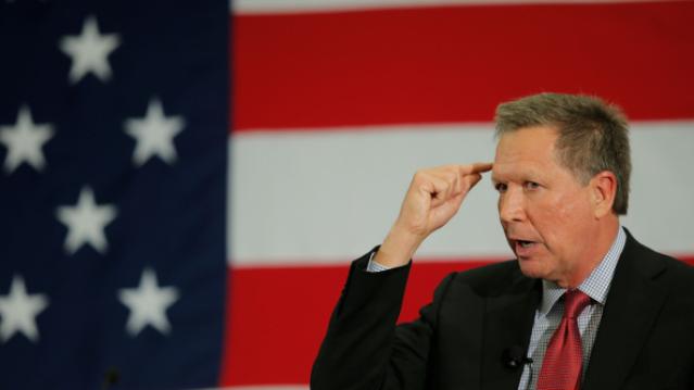 Potential Republican 2016 presidential candidate Ohio Governor John Kasich speaks at the First in the Nation Republican Leadership Conference in Nashua