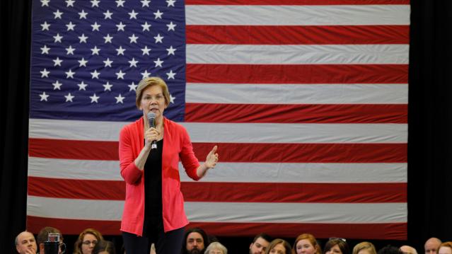 Potential 2020 Democratic presidential candidate Warren speaks in Manchester