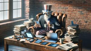 Modern Uncle Sam Reads The Fiscal Times