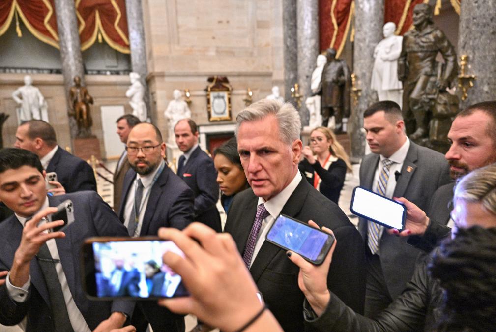 U.S. representatives gather to try to elect a new Speaker of the House at the U.S. Capitol in Washington