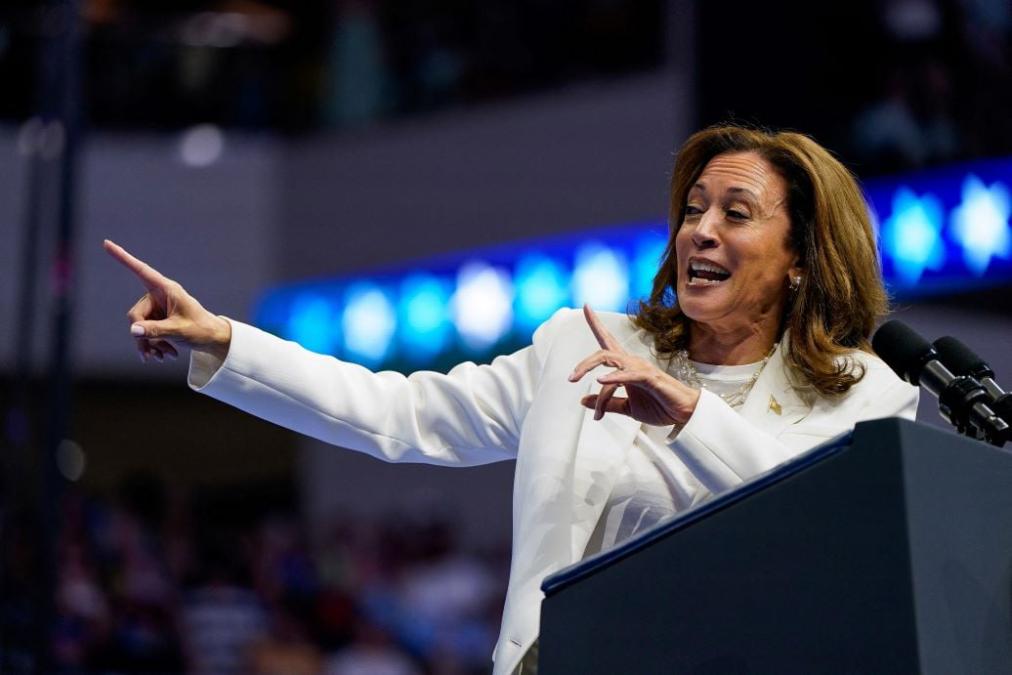 Harris at a Thursday rally in Savannah, Georgia.