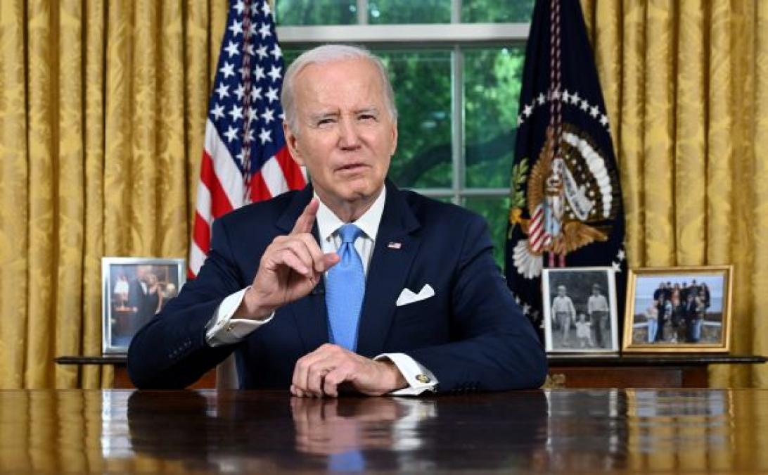 Biden's delivered his first Oval Office address ...on a summer Friday night.