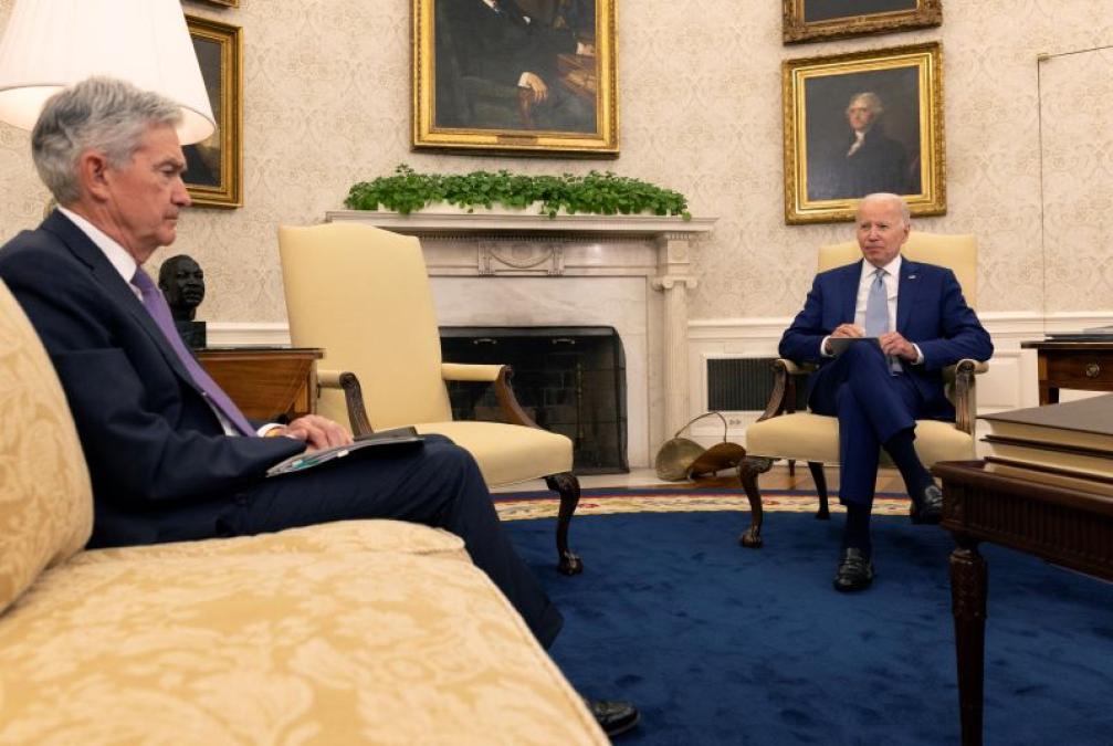 President Biden met Tuesday with Federal Reserve Chair Jerome Powell