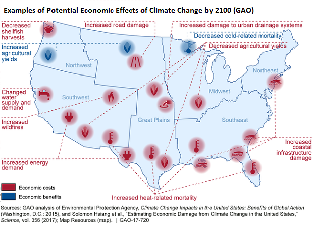 climate change map 2100 - GAO