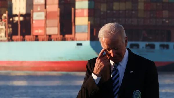 U.S. President Joe Biden visits the Port of Baltimore