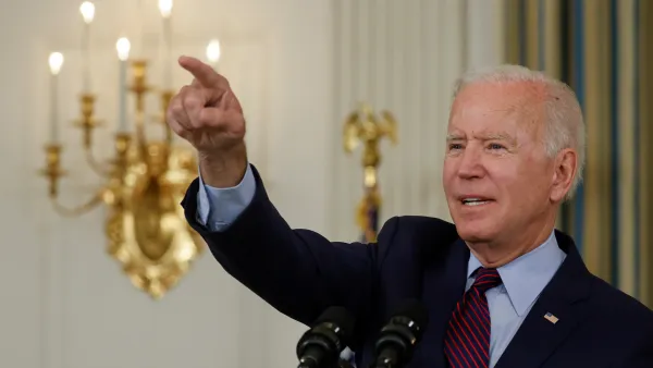 U.S. President Joe Biden delivers remarks on the U.S. debt ceiling from the State Dining Room of the White House