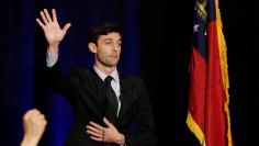 Jon Ossoff speaks to his supports at his Election Night party in Sandy Springs