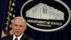 U.S. Attorney General Jeff Sessions speaks at a news conference in Washington