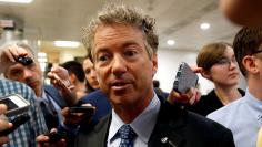 Senator Rand Paul (R-KY) speaks to reporters after Senate Republicans unveiled their version of legislation that would replace Obamacare in Washington
