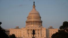 DC: U.S. Capitol Building, Sunset and Moonrise