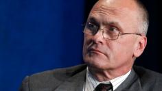 Puzder, CEO of CKE Restaurants, takes part in a panel discussion at the Milken Institute Global Conference in Beverly Hills