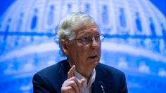 Senate Majority Leader, Mitch McConnell, answers questions during a Q & A at the Kentucky Farm Bureau 2020  United States Senate