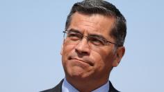 FILE PHOTO: California Attorney General Xavier Becerra speaks at a media conference in Los Angeles
