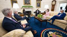 DC: The President and The Vice President meet with members of Congressional Leadership